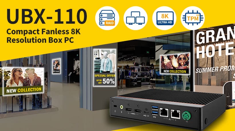 고성능 디지털 사이니지 미니 박스 PC, UBX-110 출시